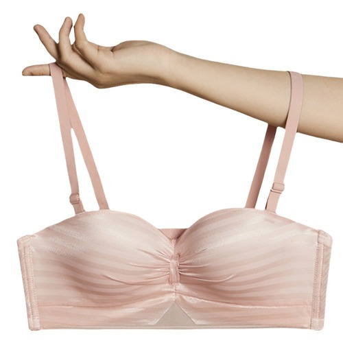 韩式抹胸聚拢内衣女小胸显大无肩带防滑防下垂不空杯不跑杯文胸罩