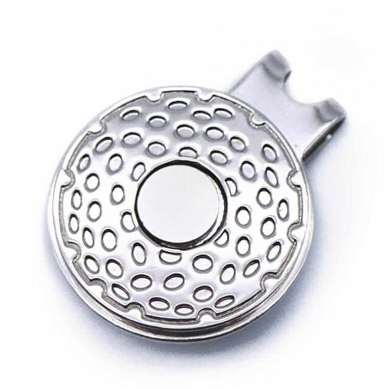 Hardware blanco magnético clip de sombrero de golf Mark marker marca de pelota herramienta de césped insignia de gorra de golf