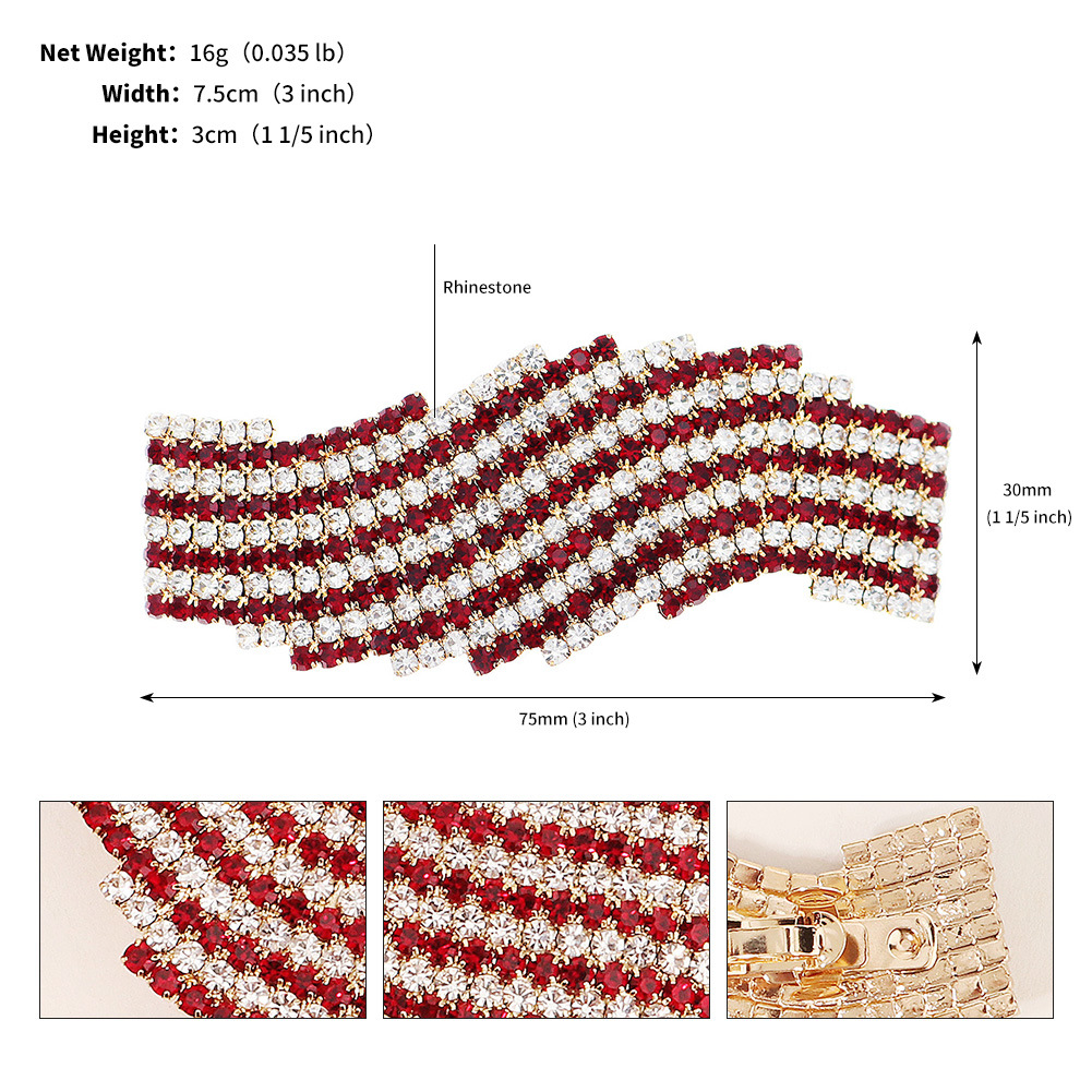 20g Weight Hair Clip Hair Accessories Type 1 Piece Quantity Banquet, Party Occasion Rhinestone Material Heart Shape, Bow Knot Pattern All Seasons Season Women's Gender Elegant, Shiny Style Elegant Shiny Women's Heart Shape Bow Knot Rhinestone Hair Clip 3