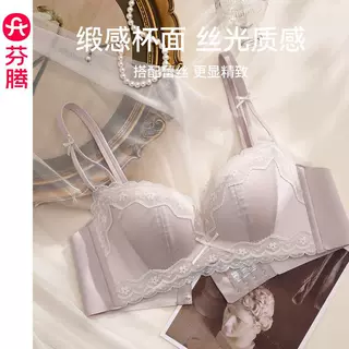 芬腾内衣女上托防下垂收副乳性感蕾丝聚拢文胸透气舒适无钢圈胸罩