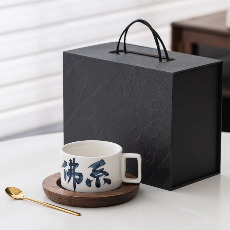 Cuchara de taza de Buda con caja de regalo