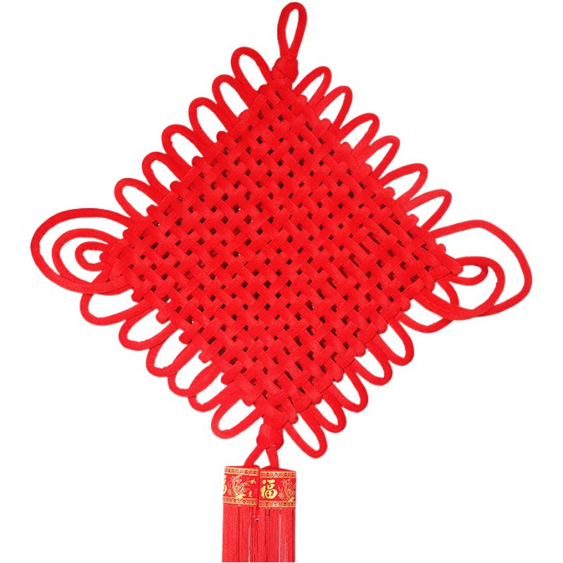 Тканый бархатный китайский узел 2025, большой кулон для гостиной, праздничное благословение, вход, труба на новоселье, новый стиль, Китай