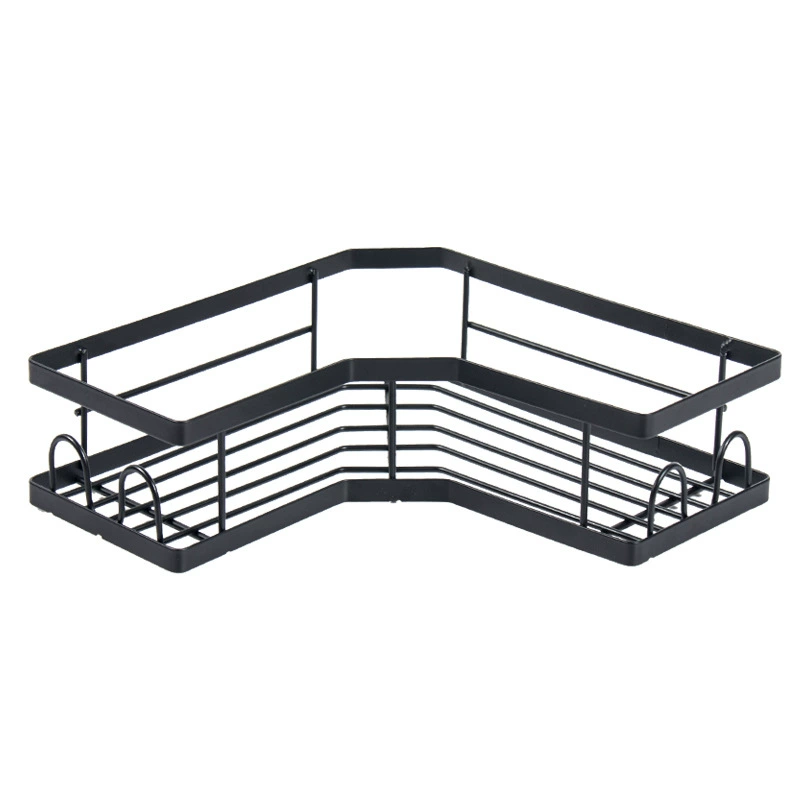 Wall-Mount Corner Shelf Iron Triangle Set, 1–4 Piece Bathroom Storage, Rust-Resistant Coating