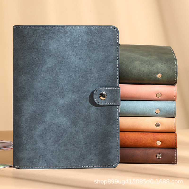 Cross-border Specially Designed for A7 Loose-leaf Notebook Shell A6 Soft Shell PU Leather Hand Ledger A5 Binder Storage Book Wholesale