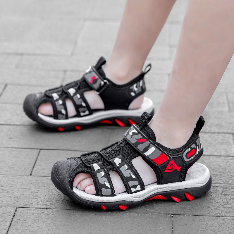 Zapatos de playa para niños, sandalias, estilo de verano, sandalias de Baotou transpirables y resistentes al desgaste, fondo suave para niños, antideslizante, venta al por mayor transfronteriza al por mayor