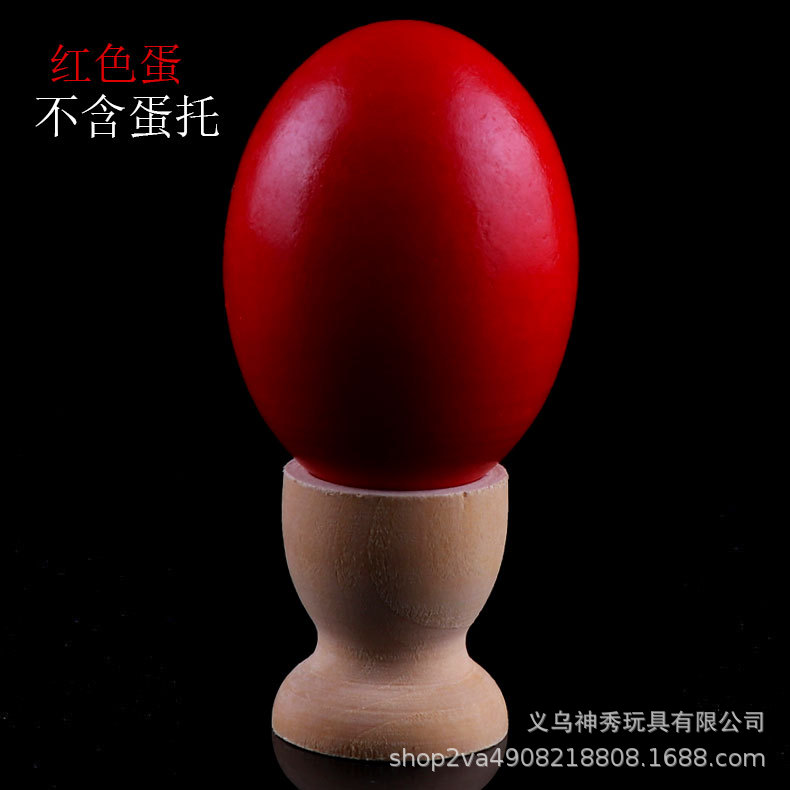 Huevo de simulación de madera DIY material estudiante niños pintado a mano graffiti huevo de pollo de madera blanco embrión pintado huevo colorido de Halloween