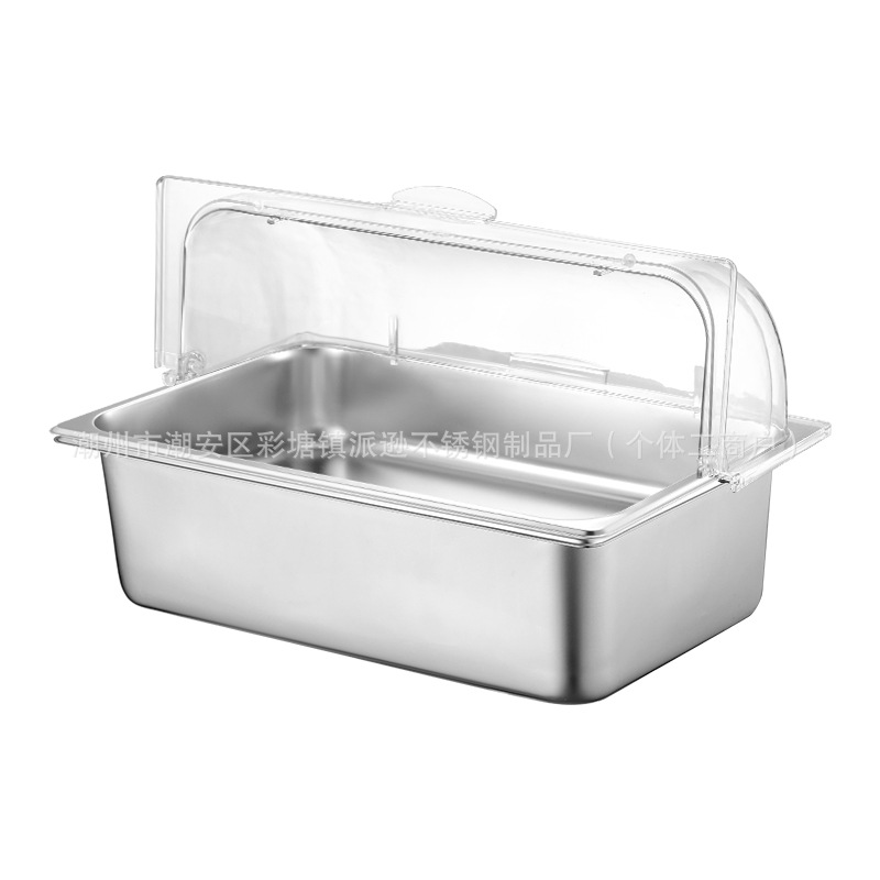 Cuencos de acero inoxidable con cubierta de hielo, incubadora de polvo de hielo de frutas frescas, puestos comerciales, condimento de rejilla múltiple