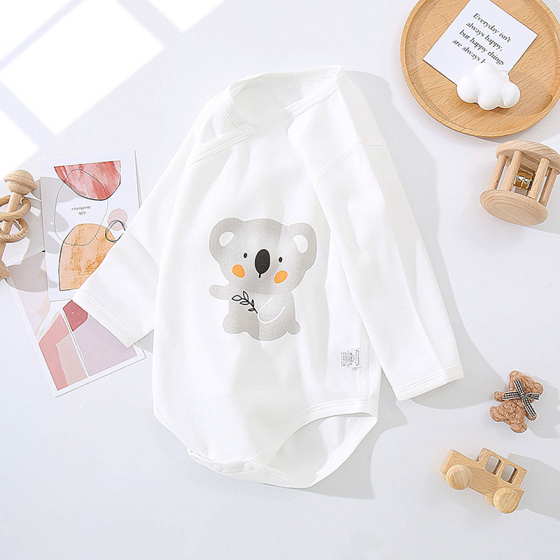 新生嬰兒衣服初生寶寶長袖包屁衣春秋純棉連體衣四季三角哈衣爬服