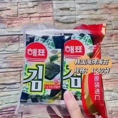 Order a full case of Korean Haidai seaweed snacks, original flavor, squid cheese flavor (2g*8 per bag), to mix with rice and seaweed.