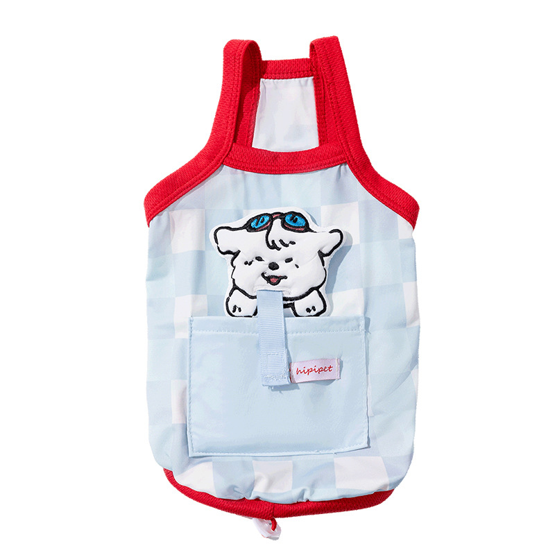 Nuevos dibujos animados transfronterizos frescos cinturones ropa de mascotas chaleco delgado Teddy Bear primavera y verano ropa de perro