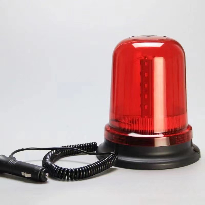 80LED car warning light magnetic roof rotating flash light engineering car truck forklift top strobe light