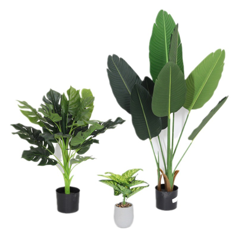 Plátano grande nórdico Planta artificial piso artificial bonsai interior decoración casera falsa planta potted planta Decoración