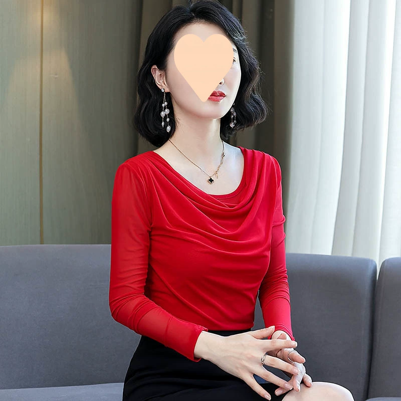 Весенняя и осенняя сетчатая рубашка женская тонкая 2025 новая иностранная рубашка