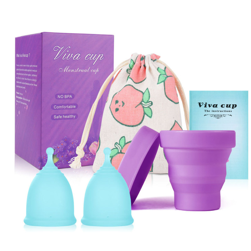 Menstrual Cup Silicone Menstrual Cup Instead of Sanitary Napkin Tampon Silicone Menstrual Cup Set