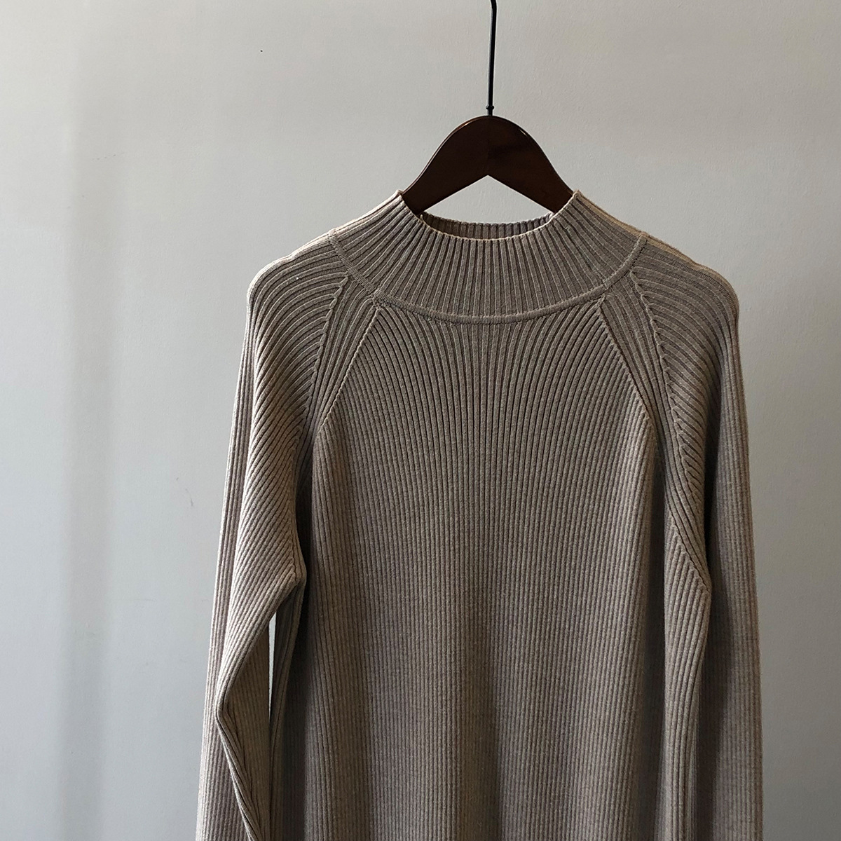 Knitted Dress Women Winter Half Turtleneck Bottoming Sweater Mid Length Overknee Dress