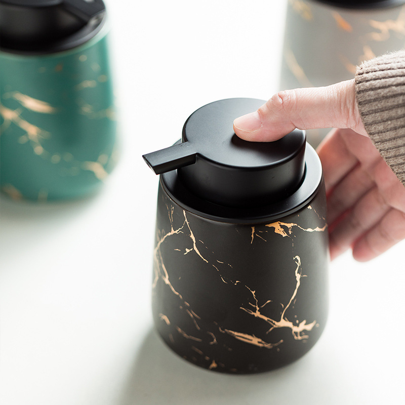 Espuma desinfectante de manos de cerámica sub-botella baño inodoro Champú gel de ducha botella de prensa Hotel Club Prensa