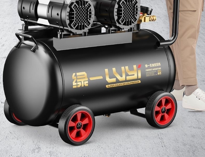 Industrial-grade air compressor, small 220v air pump, oil-free woodworking low-noise portable air compressor