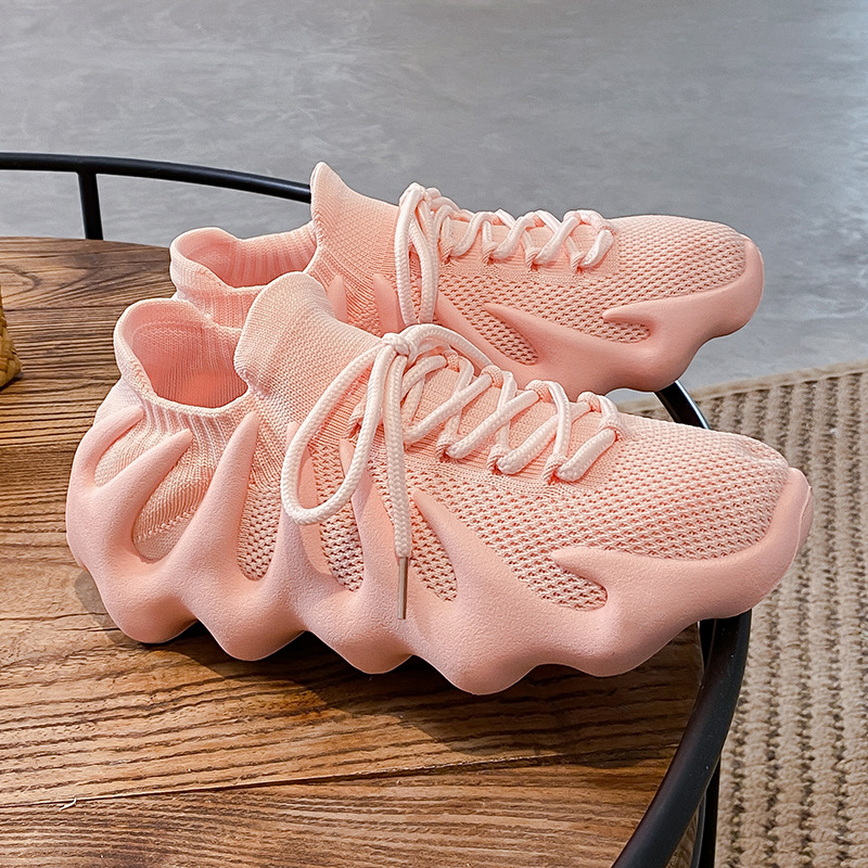 Octopus zapatos de mujer zapatos de otoño 2024 nuevo vuelo tejido neto rojo femenino estudiante moda todo fósforo malla calcetines Zapatos