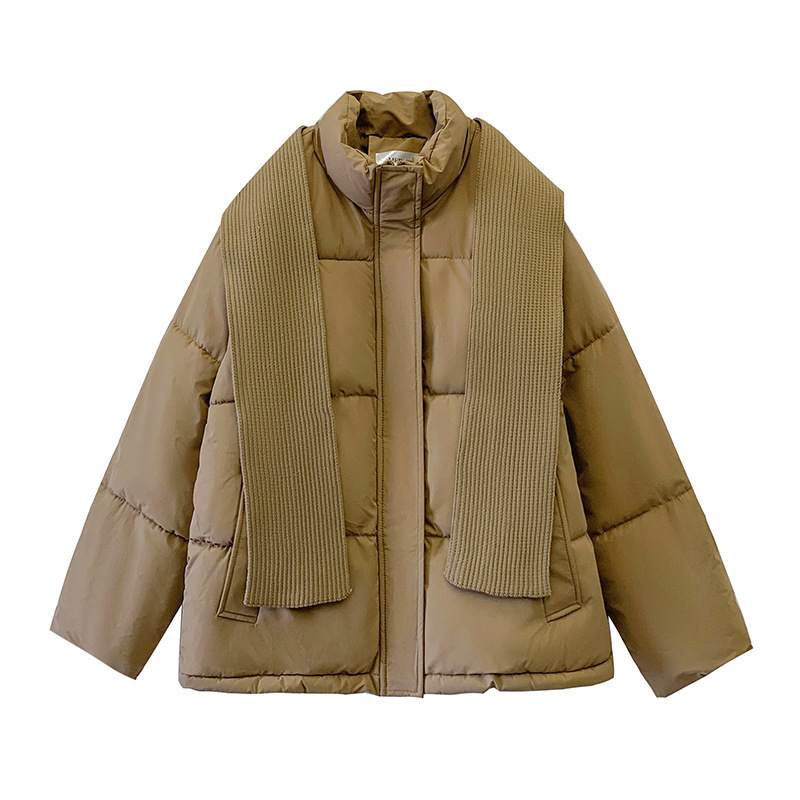 Al por mayor ropa de algodón 2025, ropa de algodón de pluma corta para mujeres nuevo otoño y invierno grueso ropa de pan chaqueta de algodón suelta