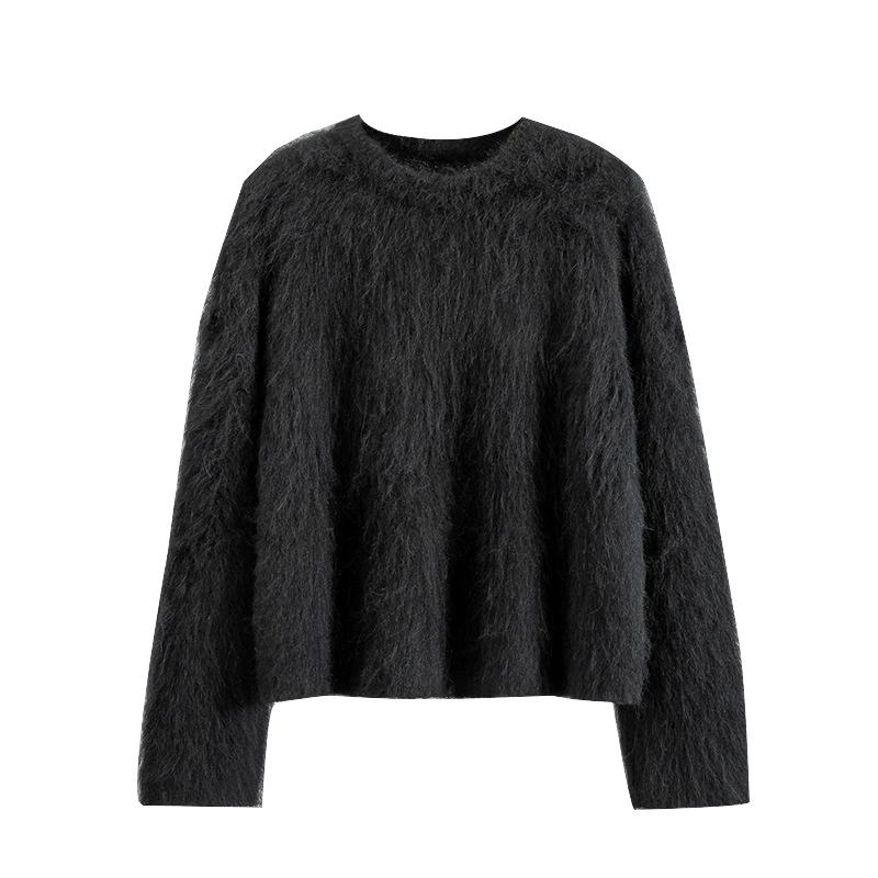 Вязаный свитер (Lineapiù) Scandinavian alpaca, свободный крой, мягкий лёгкий округлый ворот