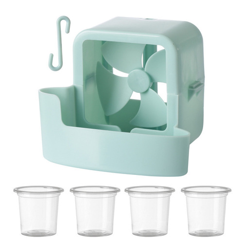 Electric fan for placing ice cubes, box for cooling, floor fan, household soft tone desk fan, remote control cycle shaking head fan