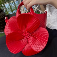 24早春の新商品の女性バッグフランスの花びらの花toteバッグ創意花ハンドバッグ片肩斜め掛けチェーンバッグ
