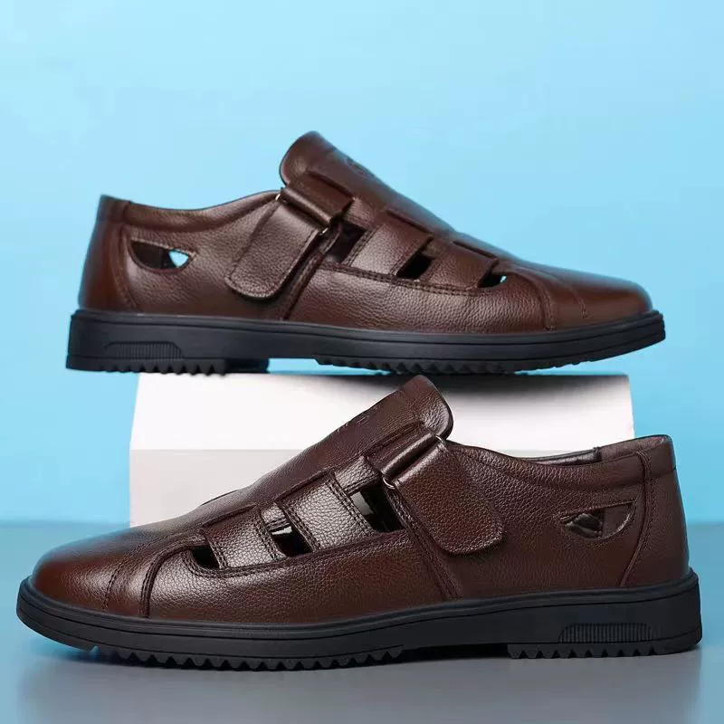 Новые мужские сандалии для бизнеса, повседневные свадебные британские сандалии для жениха, летние дышащие молодежные мужские туфли с острым носком