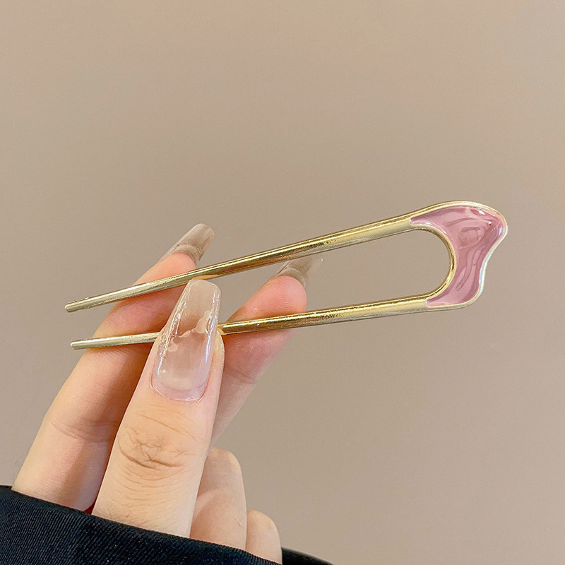 Diario de verano viajes fijos bolos de cabeza abrazadera de cabello en forma de U, abrazadera de cabello en forma de U, nuevo cabello de cabello de disco