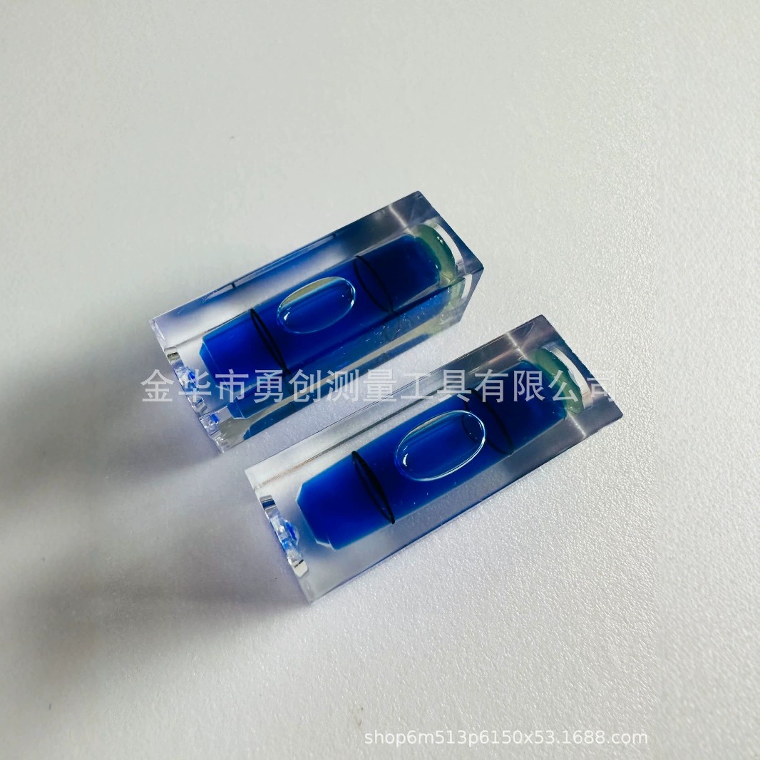 Акрил пластиковый квадратный горизонтальный пузырь прямоугольный общий уровень пузырьков горизонтальный шарик 15*40 синий горизонтальный правитель
