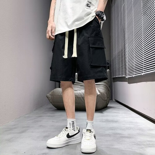 Handsome street summer Japanese work shorts, men's multi-pocket design, durable, all-matching casual five-cent pants wholesale