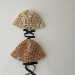 秋南 兒童草帽子韓國女寶寶遮陽防曬漁夫帽沙灘ins夏季女童太陽帽