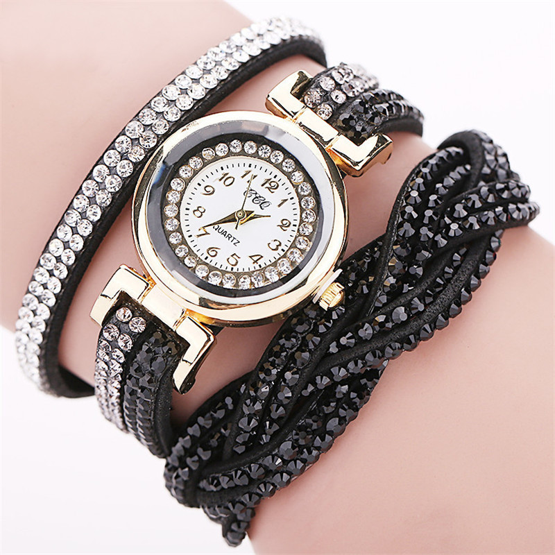 Hot selling gepersonaliseerde twist dames armband horloge Koreaanse fluwelen lus klinknagel armband quartz horloge een generatie van haar_voghion.com