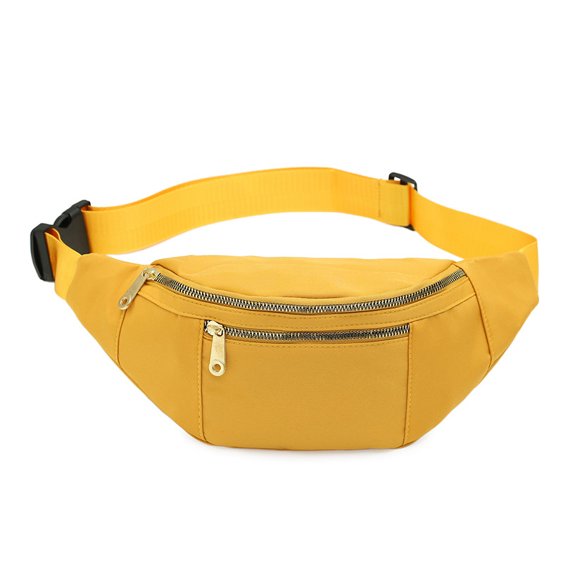 2023 nuevo simple macaron ocio al aire libre deportes cintura bolsa moda Oxford tela estilo Ins bolso de la cintura de las mujeres