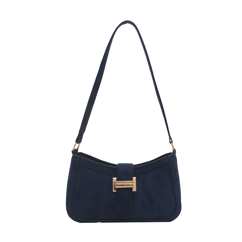 Diseño de nicho francés bolso de axila retro mujer 2024 nueva textura hebilla de cinturón bolso de mensajero de hombro de moda mujer