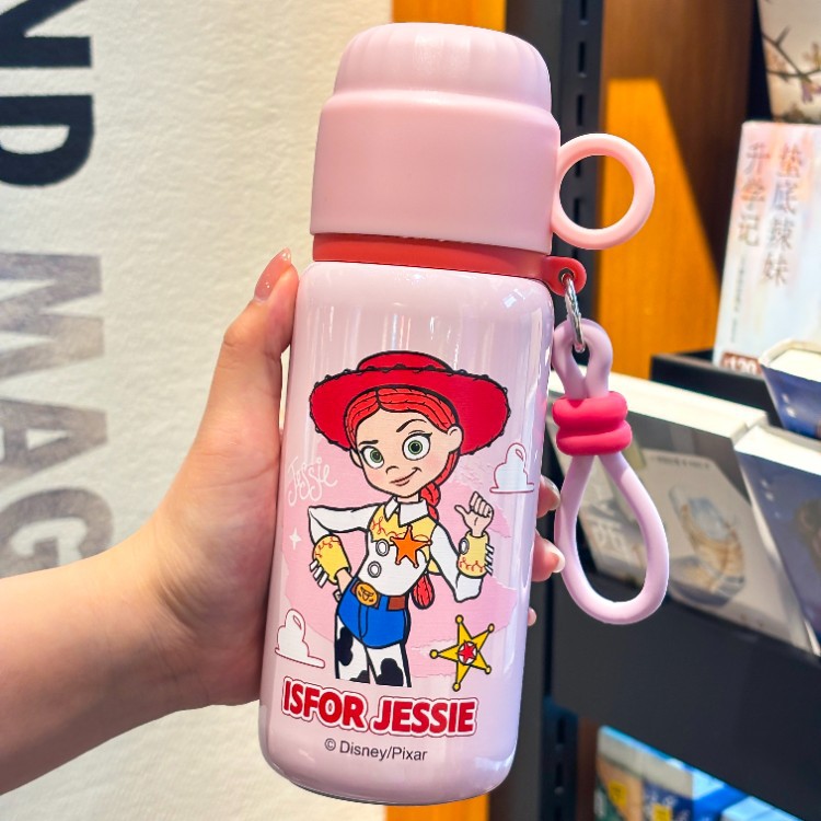 Toy Story Kids Taza de calor especial para niños y niñas para la escuela Taza de agua para estudiantes de primaria Taza de paja de tres usos
