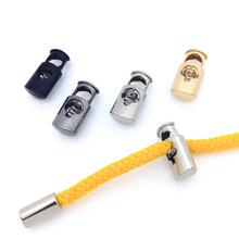 锌合金金属弹簧扣 单孔绳扣子 羽绒服卡绳止绳扣配件调节扣 现货