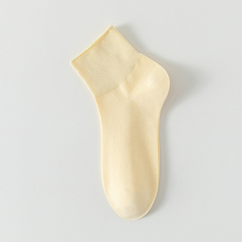 Calcetines de algodón de color sólido, calcetines de verano de mujer, calcetines sin costura, calcetines de mes, calcetines de paquete independiente, calcetines sueltas de color caramelo