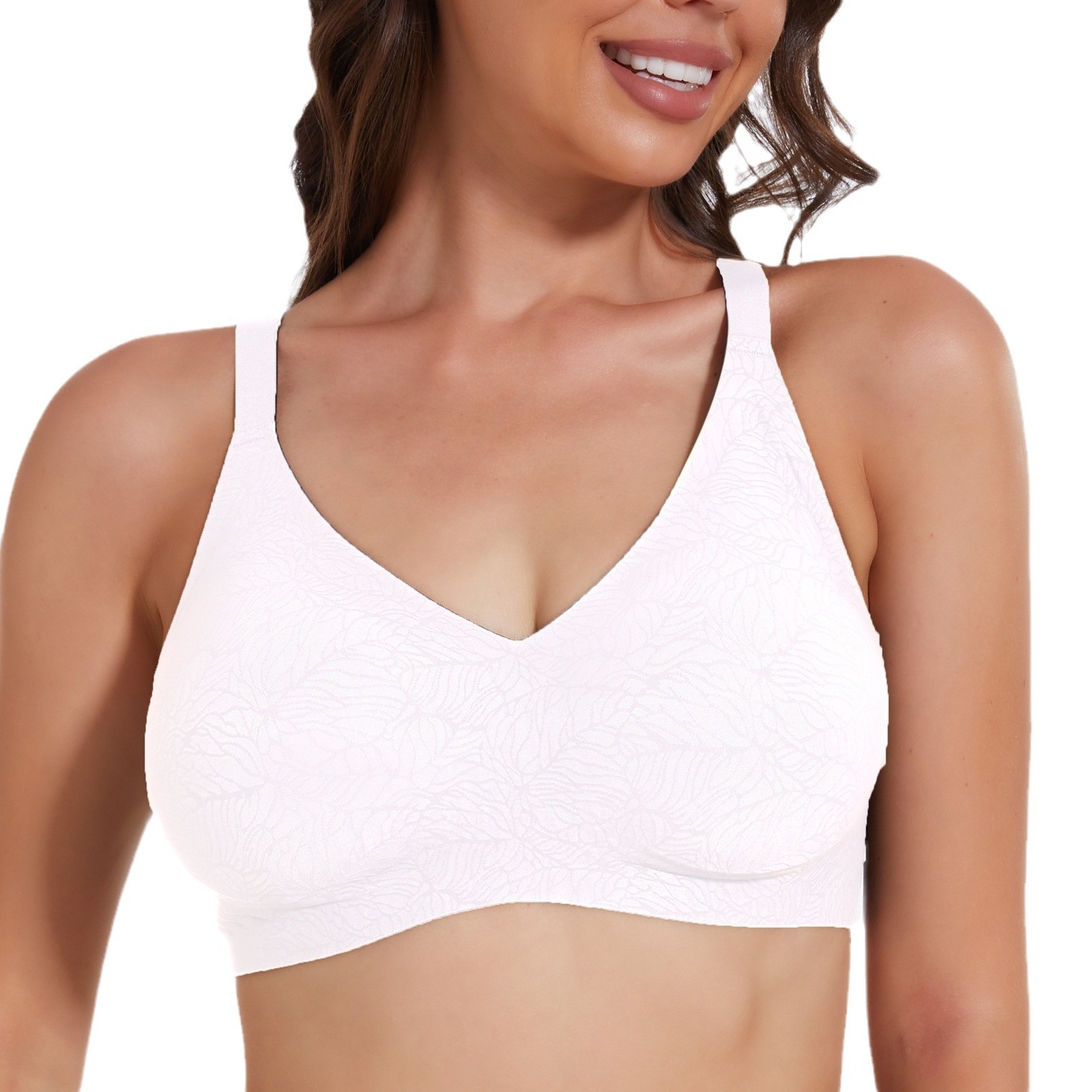 Transfronterizos exclusivos para el comercio exterior sin anillo de acero gelatina sin marca ropa interior gran pecho grande sujetador de tamaño único independiente Amazon