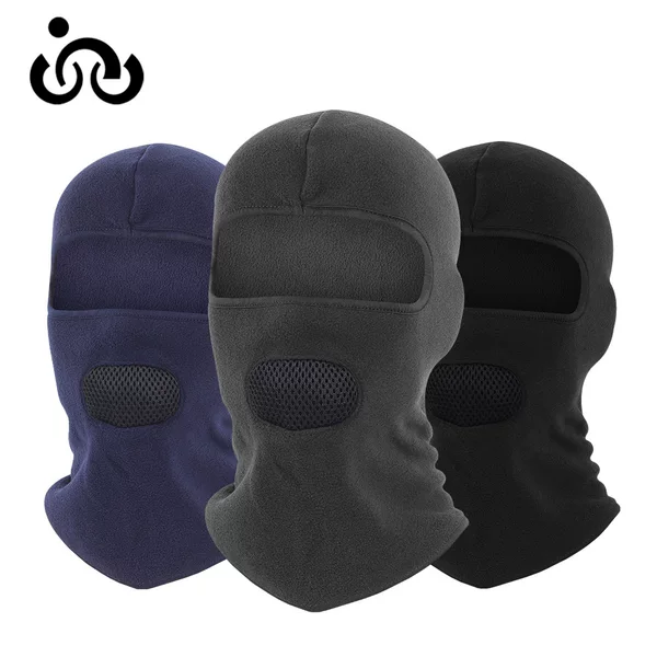 Qianqiwo Outdoor Polar Velvet Cap Windproof Ski Warm Riding Mask Masked Breathable Opening Headgear Hat