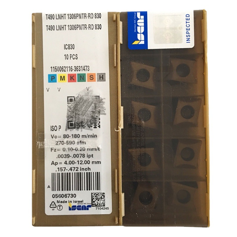 以色列伊斯卡多边形铣刀片T490 LNHT1306PNTR-RD IC830可转位刀粒