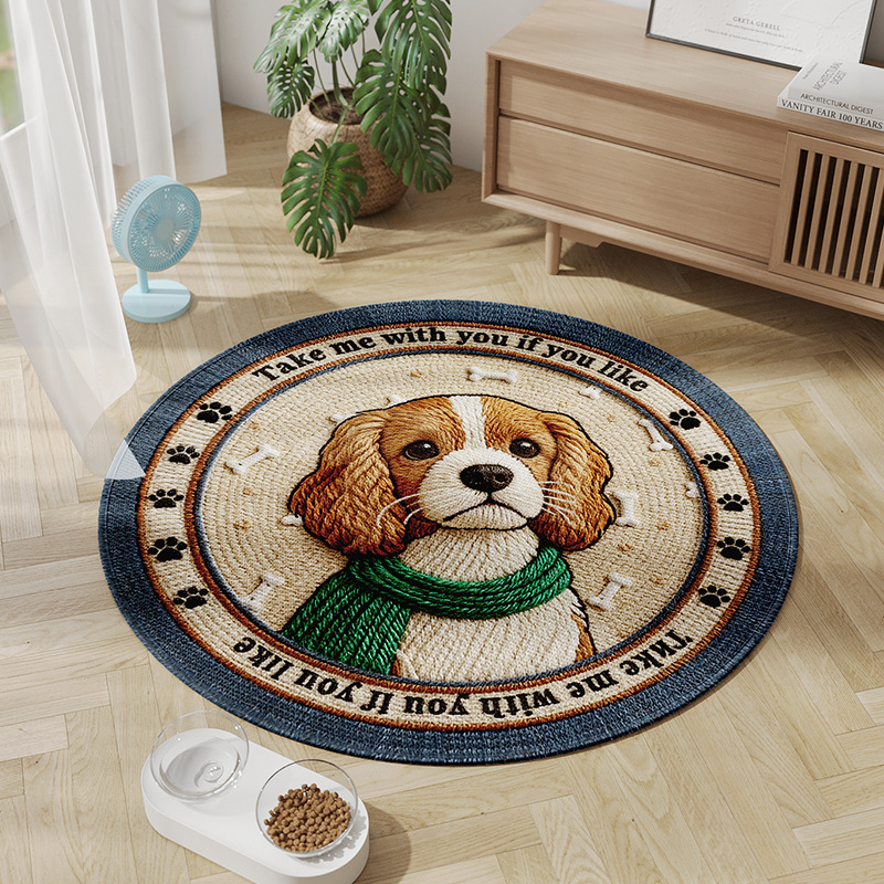 Tapete Redondo para Mascotas de Poliéster