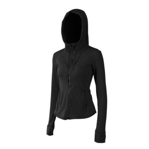 Lulu Hooded Yoga Hoodie Women's Long Sleeve Sports Open Jacket Fitness Running Slimming