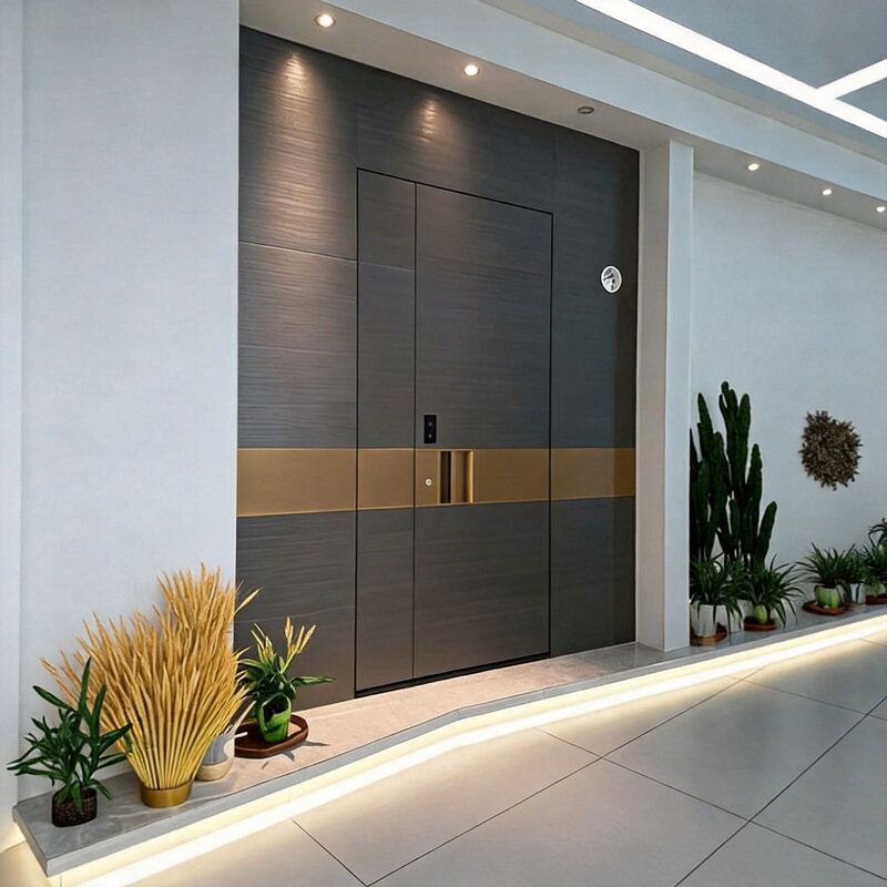 All-Aluminum System Cast Aluminum Door, Light Luxury Cast Entry Door, Entrance Door, Anti-Theft Door, Horizontal Handle, Cast Villa Main Door All-Aluminum System Cast Aluminum Door, Light Luxury Cast Entry Door, Entrance Door, Anti-Theft Door, Horizontal Handle, Cast Villa Main Door