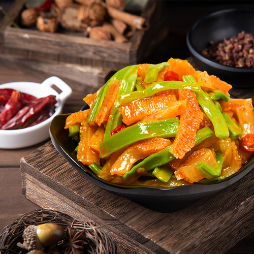 Ai Yan Konjac Pickled Vegetables with Spicy Garlic and Sour Spicy Flavor Snack for Craving and Watching TV Wholesale Selling