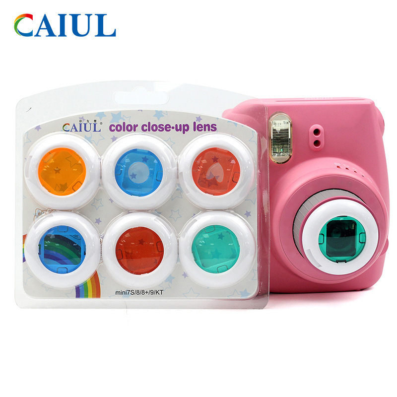 CAIUL 批发一套6个相机滤镜 适用拍立得mini8/8+/9/7s/kt相机通用