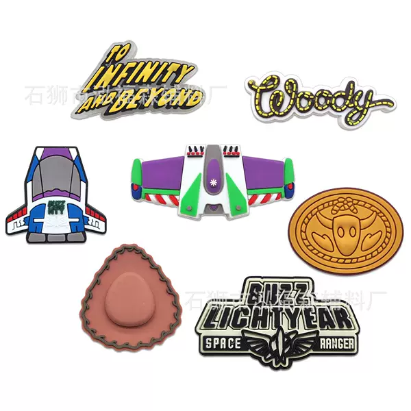 Buzz Lightyear Shoes Flower Toy Story Crocs Shoes Accessories Shepherd Dog Woody Shoes Flower Shoe Buckle Amazon Ready Stock
