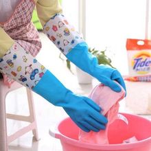 新款洗碗手套乳胶女洗衣服刷碗家用胶皮橡胶pvc不加绒工厂批发