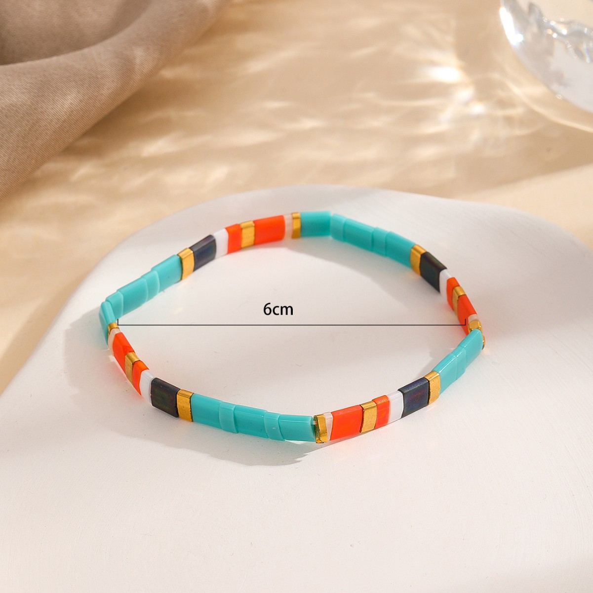 Verano 2022 nuevo japonés TILA cuentas Bohemia Orange verde pulsera para los buenos amigos joyería pulsera
