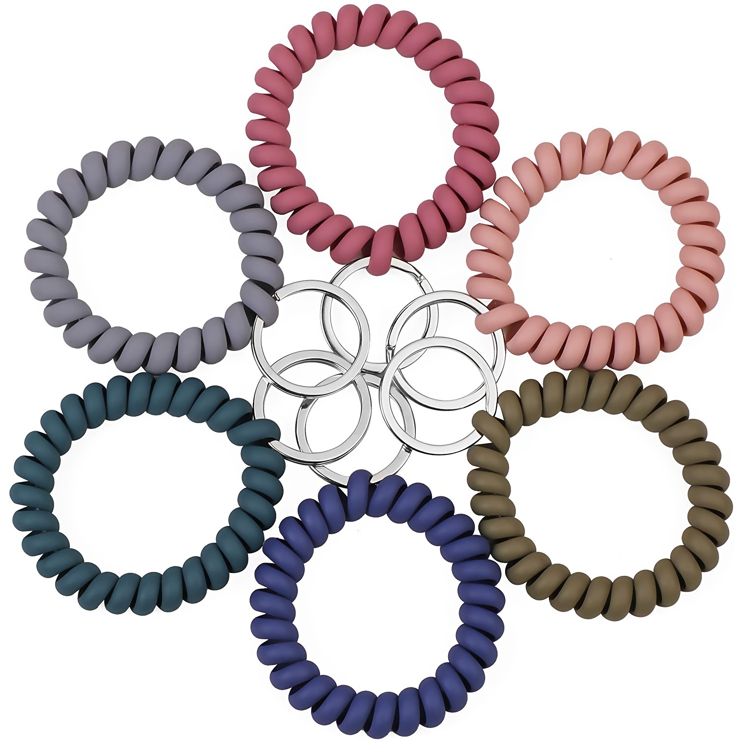 Cross-border frosted matte keychain bracelet head rope bracelet wholesale headdress telephone line Hair ring suit female jewelry