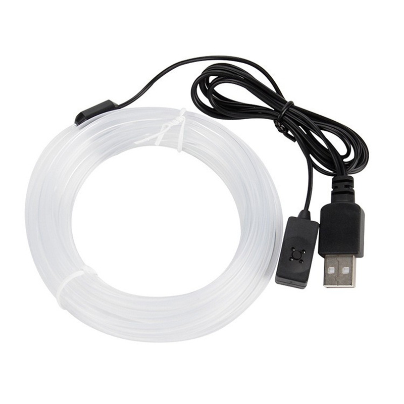 Luz ambiental general para automóvil Luz ambiental luminosa para automóvil EL Luz ambiental RGB Luz decorativa de luz fría colorida para automóvil
